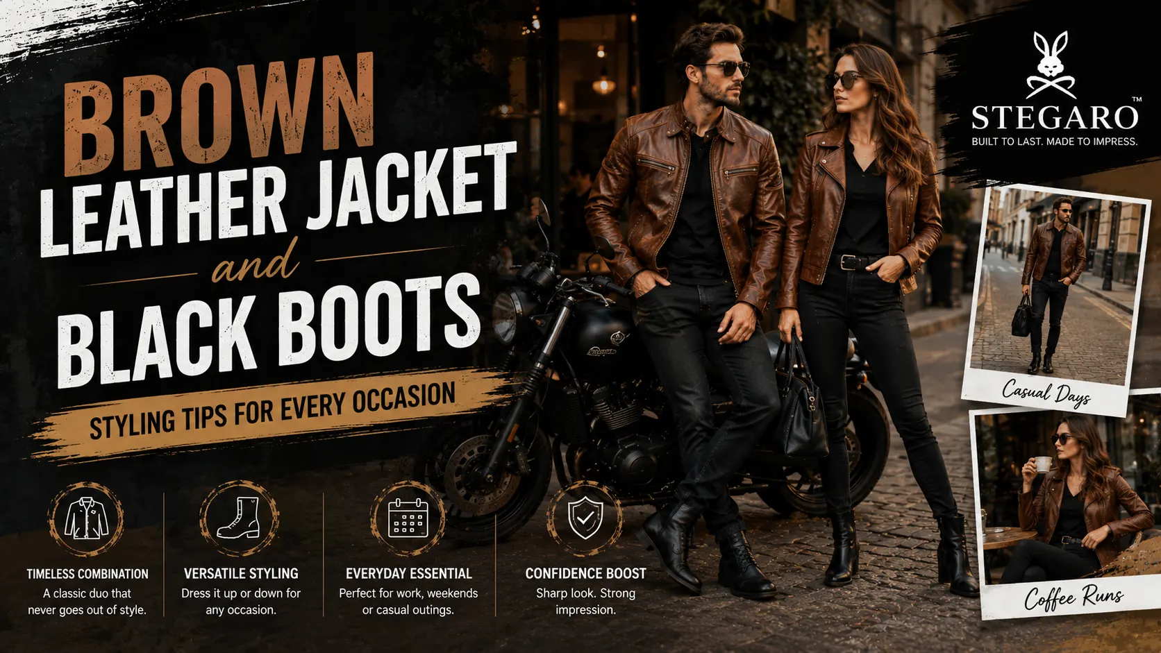 Brown Leather Jacket and Black Boots: Styling Tips for Every Occasion
