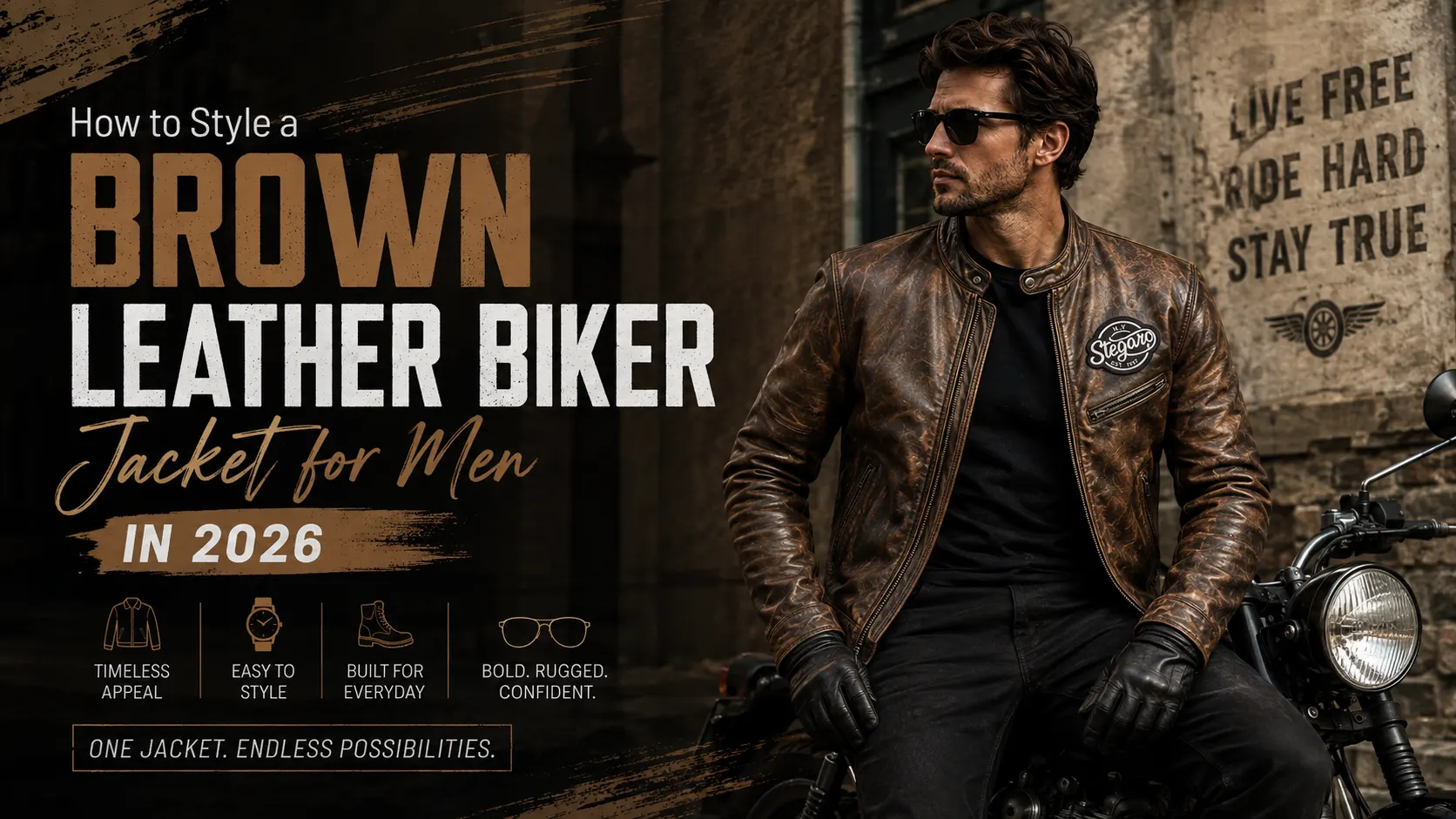 How to Style a Brown Leather Biker Jacket for Men in 2026