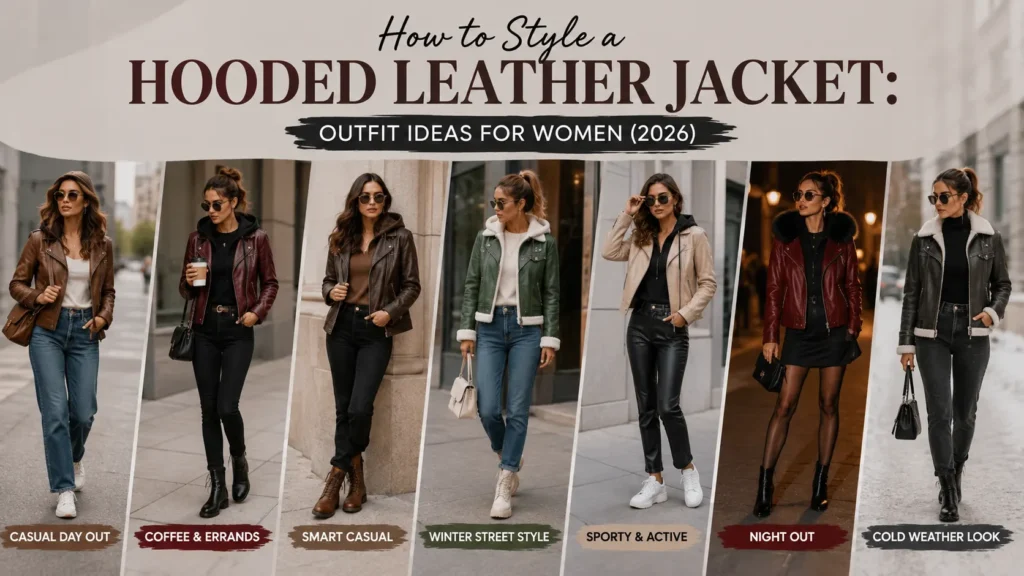How to Style a Hooded Leather Jacket Outfit Ideas for Women 2026