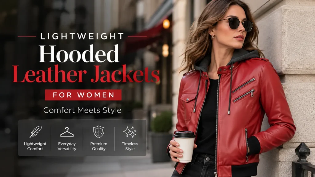 Lightweight Hooded Leather Jackets for Women: Comfort Meets Style