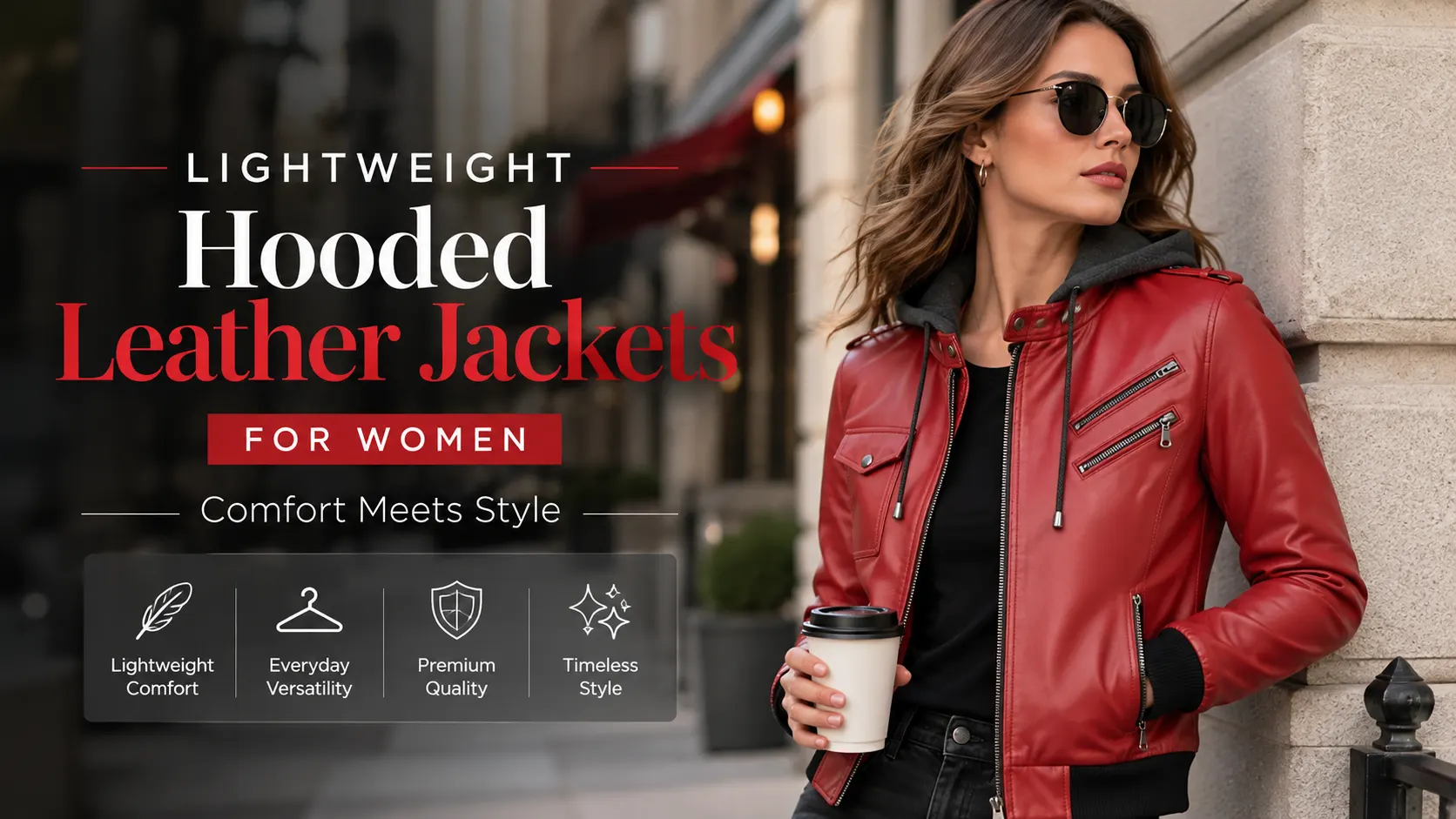 Lightweight Hooded Leather Jackets for Women: Comfort Meets Style