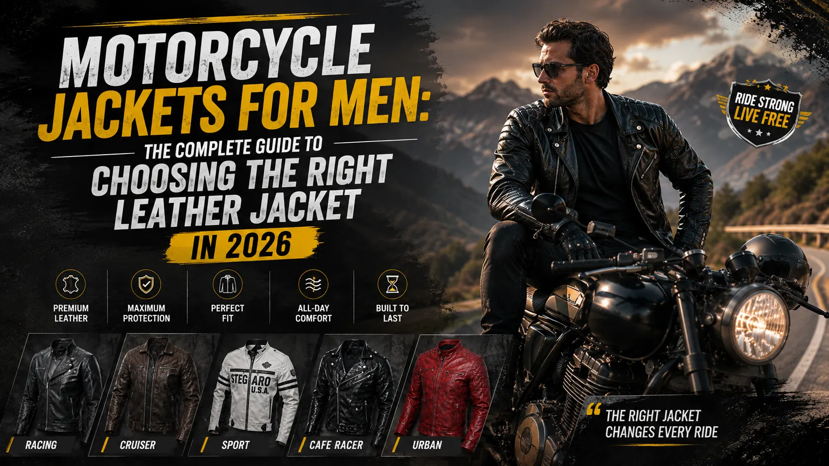 Motorcycle Jackets for Men: The Complete Guide to Choosing the Right Leather Jacket in 2026