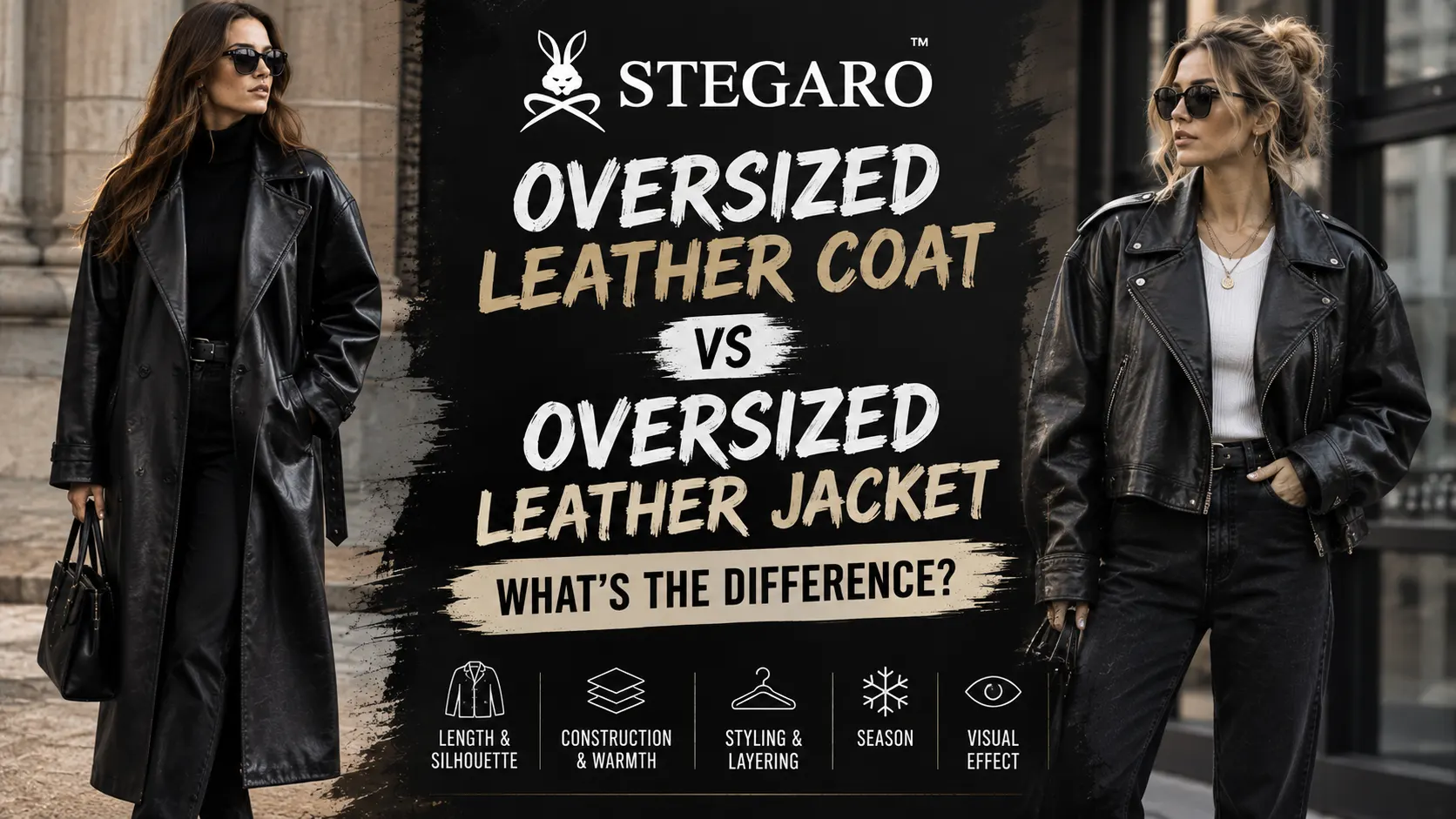Oversized Leather Coat vs Oversized Leather Jacket: What's the Difference?