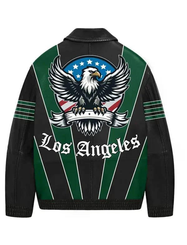 Mccarthy Stegaro Los Angeles Leather Zipper Jacket Back