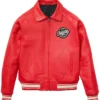 Stegaro Fizz Club Red Real Leather Jacket Back