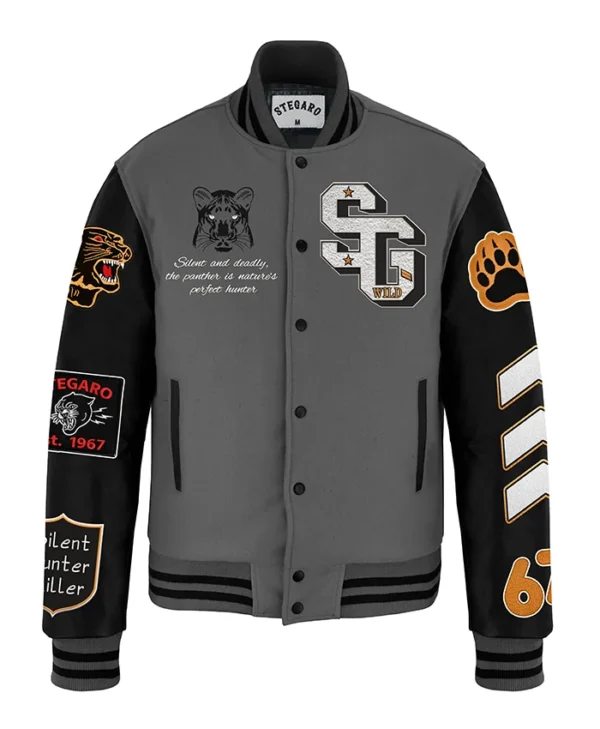 Stegaro Panther Perfect Killer Varsity Bomber Jacket