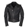 American Black Biker Motorcycle Leather Jackets