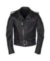 American Black Biker Motorcycle Leather Jackets