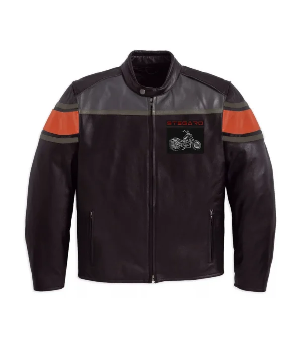 Cafe Racer USA Flag Biker Leather Jackets