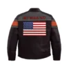 Cafe Racer USA Flag Biker Leather Jackets Back