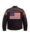 Cafe Racer USA Flag Biker Leather Jackets Back