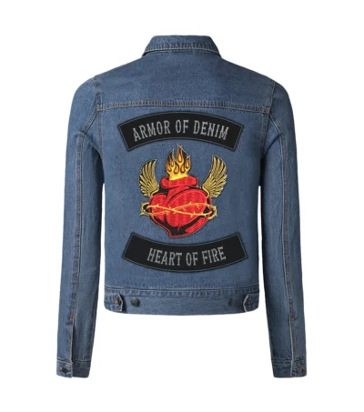 Heart Of Fire Blue Jackets Back
