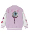 Love Eyes Varsity Jacket Back