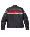 Motorcycle Bonded Leather Biker Jackets Back