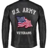 US Army Veterans Leather Jacket Back