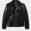 Buy Classic Black Biker Style Leather Jacket