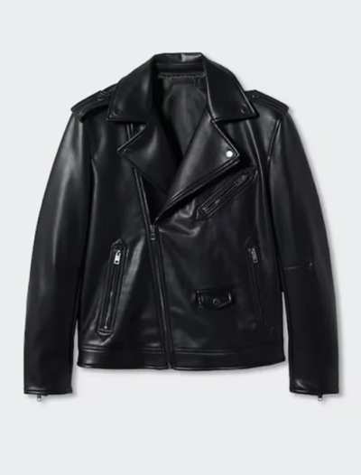Buy Classic Black Biker Style Leather Jacket
