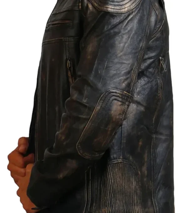 Buy Classic Distressed Leather Rider Jacket