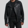 Classic Black Biker Leather Jacket