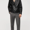 Classic Black Biker Style Leather Jacket on Sale