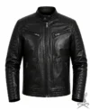 Classic Black Quilted Zipper Leather Jackets