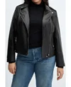 Classic Black Real Leather Moto Jacket