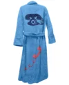 Classic Connection Blue Bathrobe Back