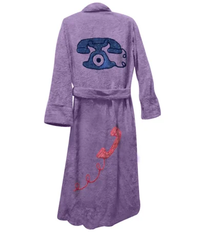 Classic Connection Purple Bathrobe Back