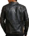 Classic Distressed Leather Rider Jacket Back