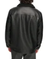 Classic Style Black Leather Jacket Back