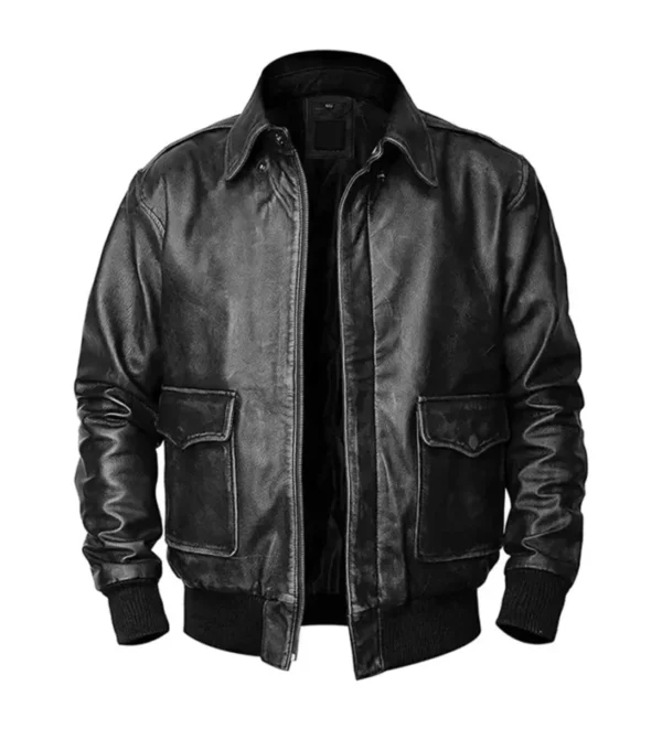 Classic Vintage Black Bomber Jacket