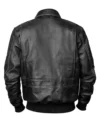 Classic Vintage Black Bomber Jacket Back