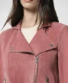 Classic Women's Suede Biker Jacket on Sale