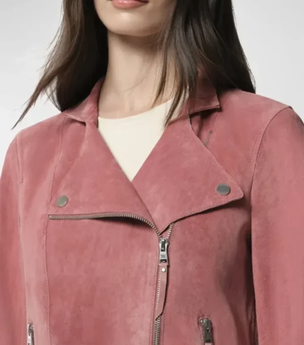 Classic Women's Suede Biker Jacket on Sale