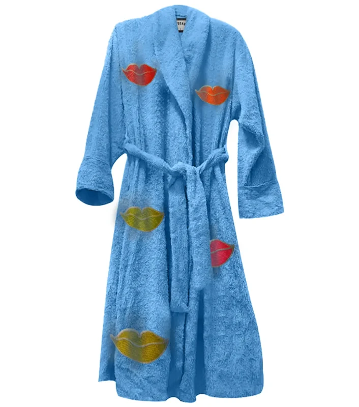 Lush Lips Blue Bathrobe