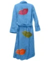 Lush Lips Blue Bathrobe Back