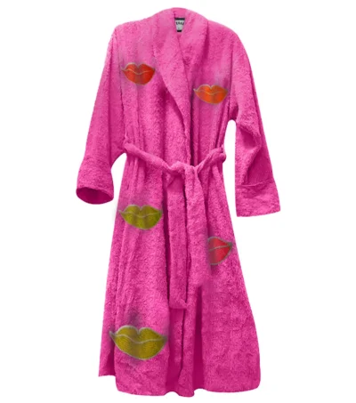 Lush Lips Dark Pink Bathrobe
