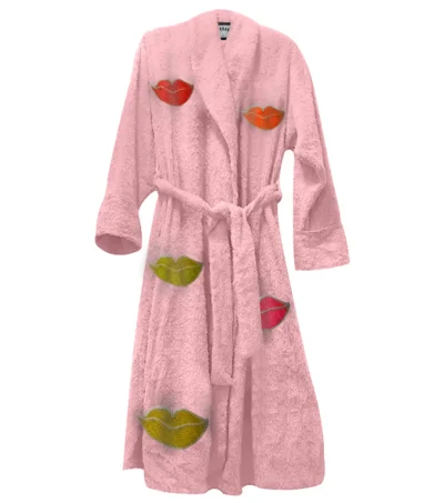 Lush Lips Pink Bathrobe