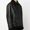 Men's Black B3 Sheepskin Jacket with Skull Print on Sale