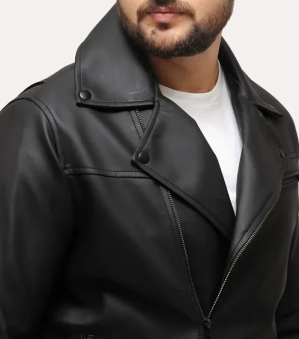 Men's Black Leather Moto Jackets
