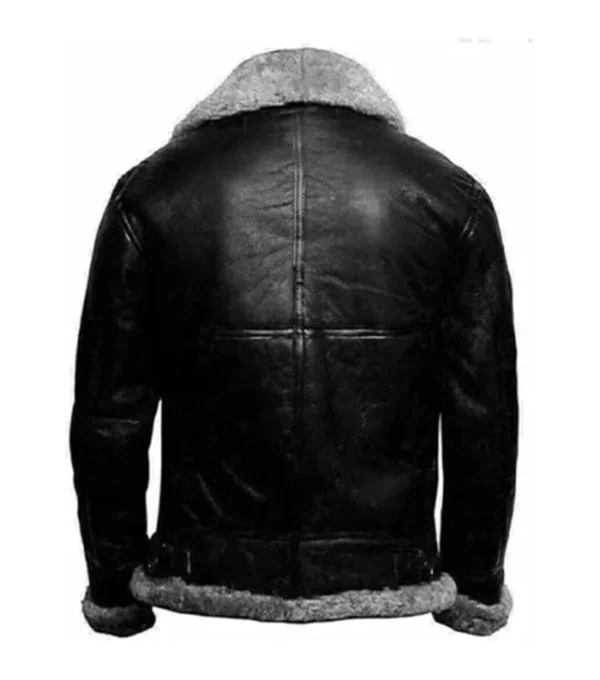 Men's Black RAF B3 Bomber Jacket Back