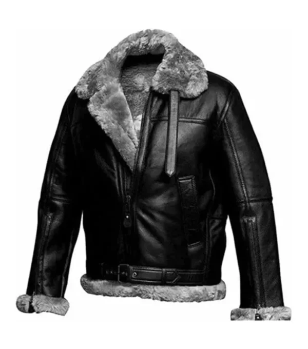 Men's Black RAF B3 Bomber Jacket Front