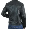 Men’s Black Shadow Biker Jacket Back