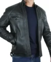 Men’s Black Shadow Biker Jacket For Sale