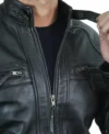 Men’s Black Shadow Biker Jacket Zipper