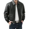 Men's Bomber Zipper Jacket in Black