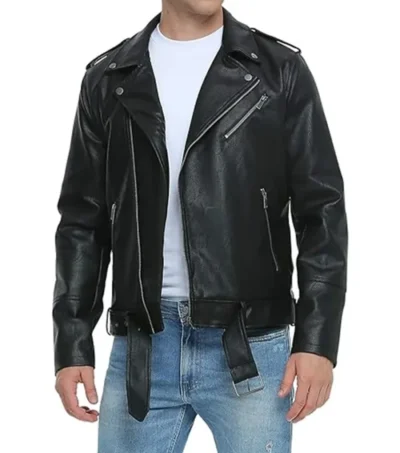 Men's Classic Black Biker Jacket