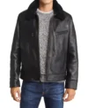 Men's Leather Jacket with Shearling Lining
