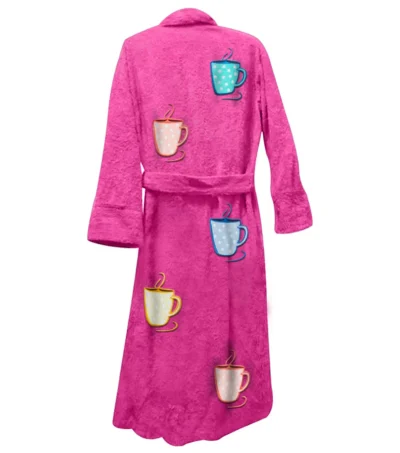 Mug Life Dark Pink Bathrobe Back