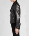 Premium Black Biker Jacket Side Look